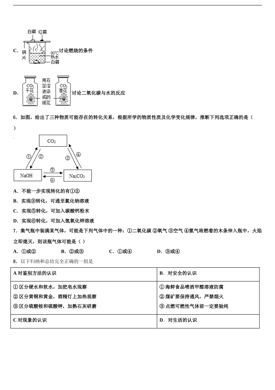2024年河北省邯郸武安市中考化学四模试卷含解析_第2页