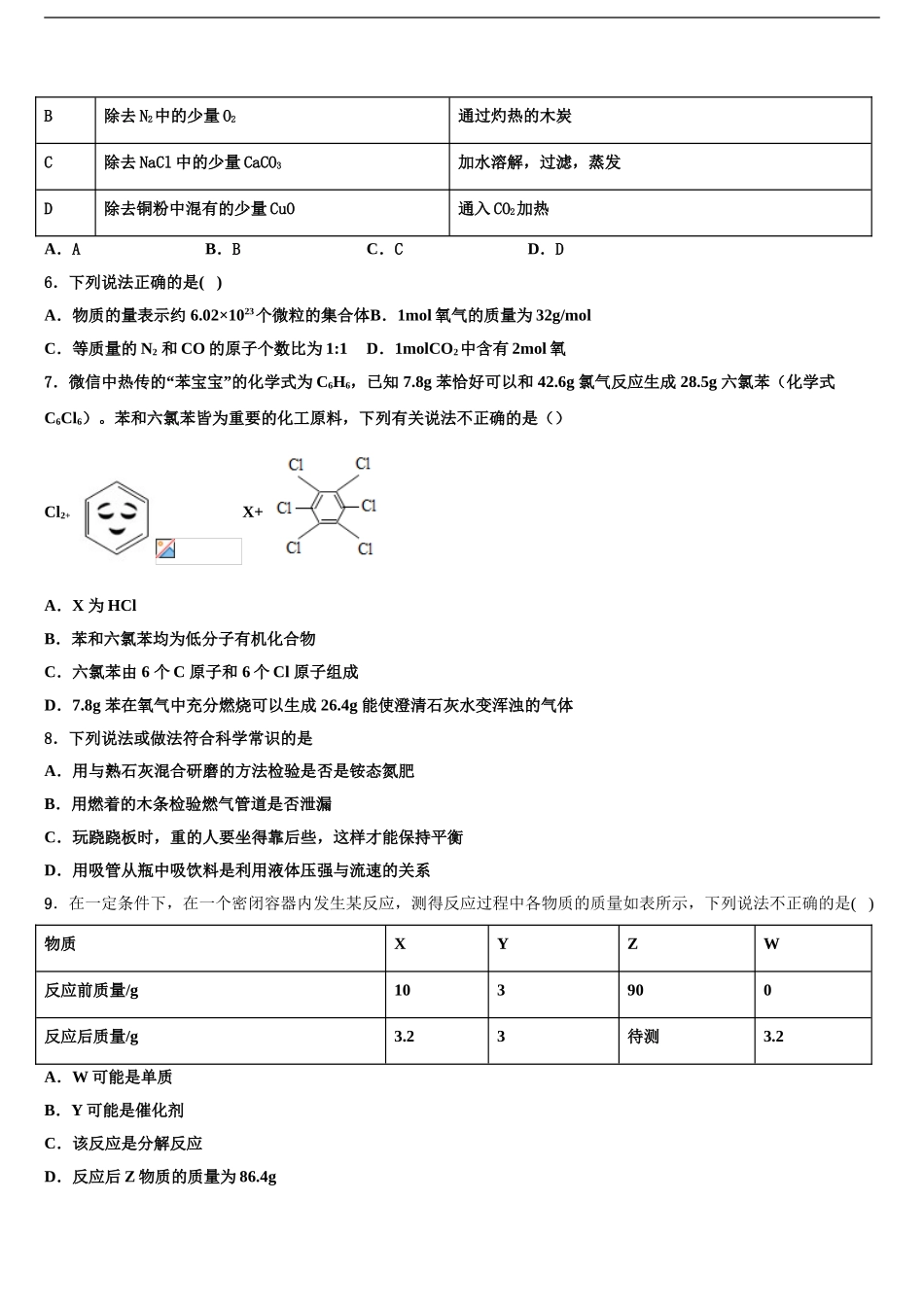 2024年河南洛阳伊川中考化学模拟预测题含解析_第2页