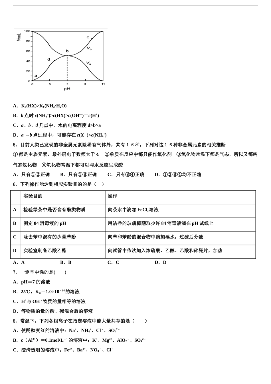 2024年河南省项城市第三高级中学高考临考冲刺化学试卷含解析_第2页