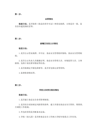 学校食堂检查流程