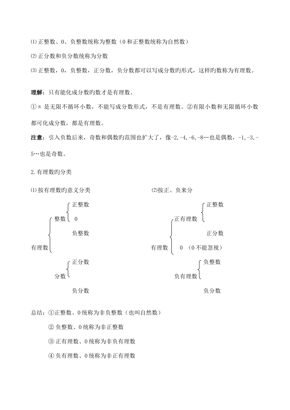 2025年有理数知识点梳理归纳和习题练习_第2页