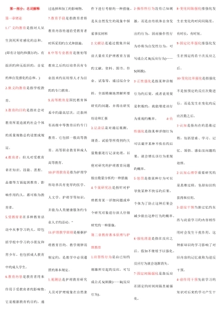 2025年护理教育导论自考重点