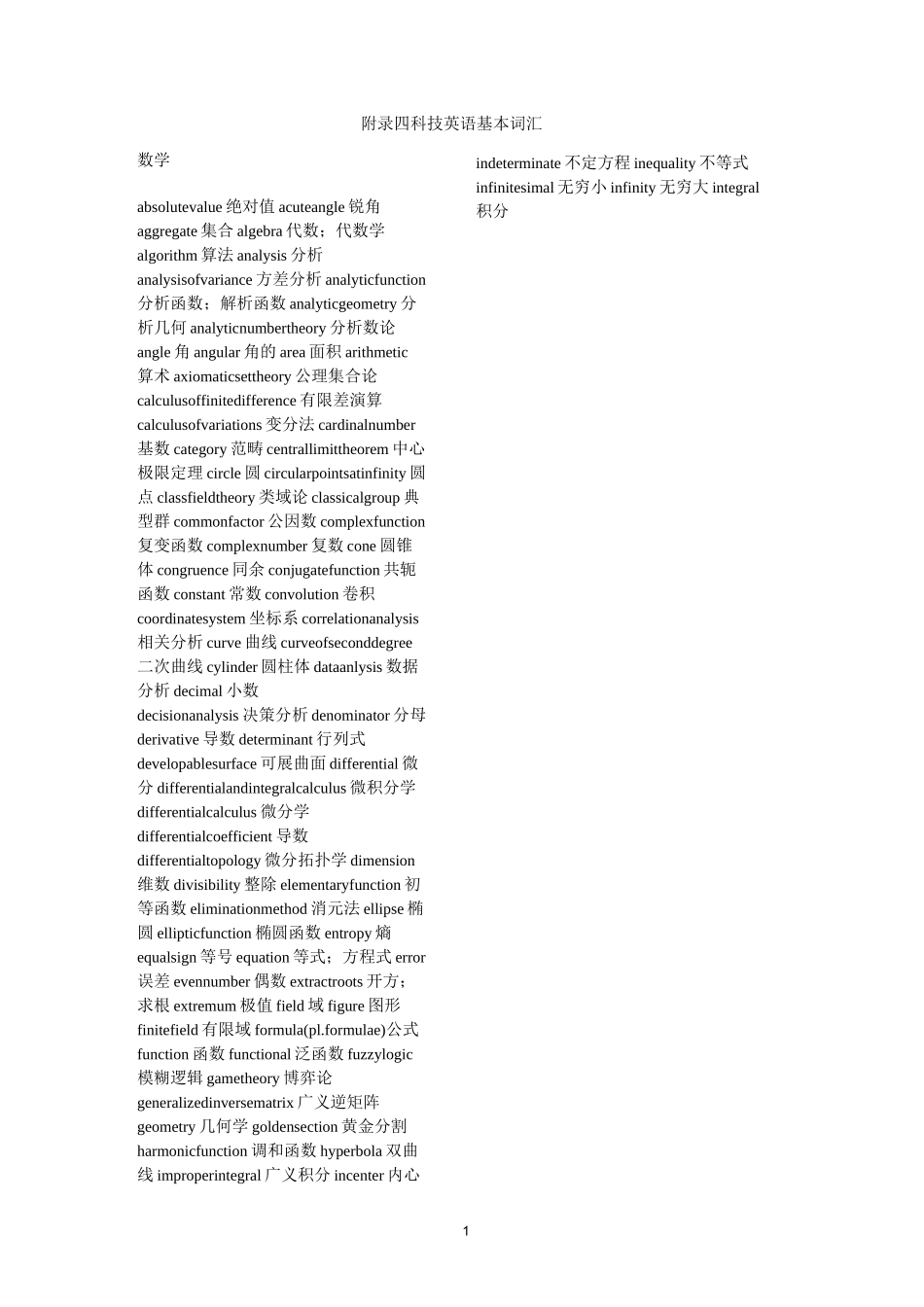 科技英语基本词汇.._第1页