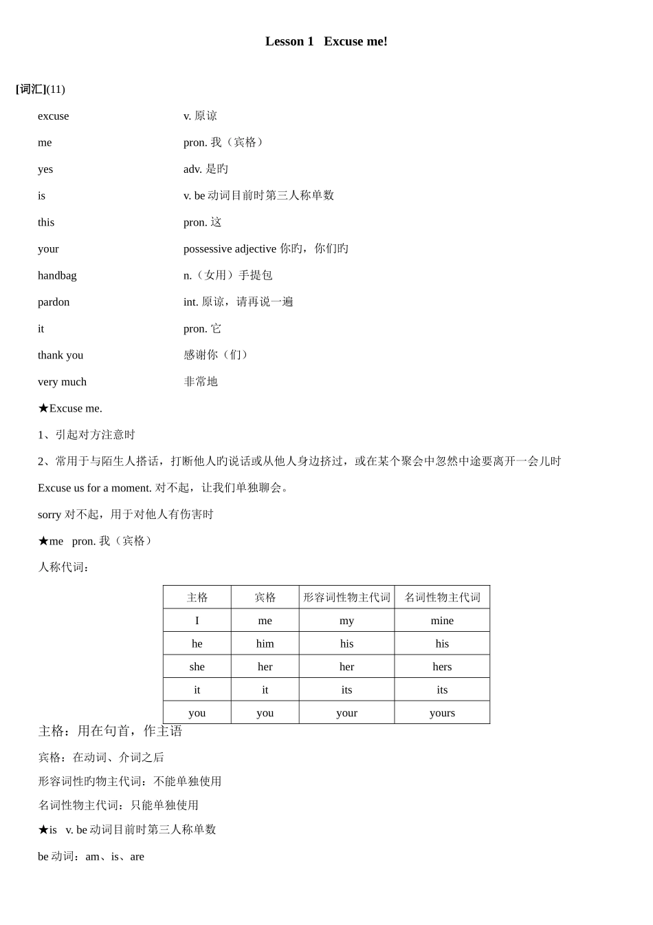 2025年新概念英语第一册知识点汇总_第1页