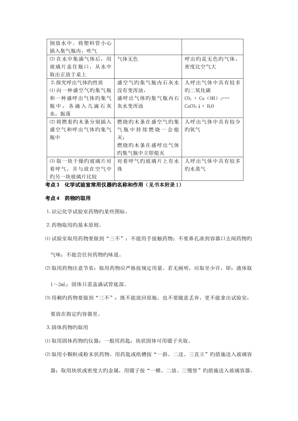 2025年新课标中考化学考点梳理全册_第2页