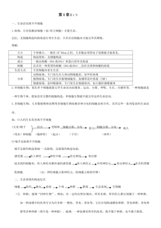 2025年期中复习知识点汇总学案