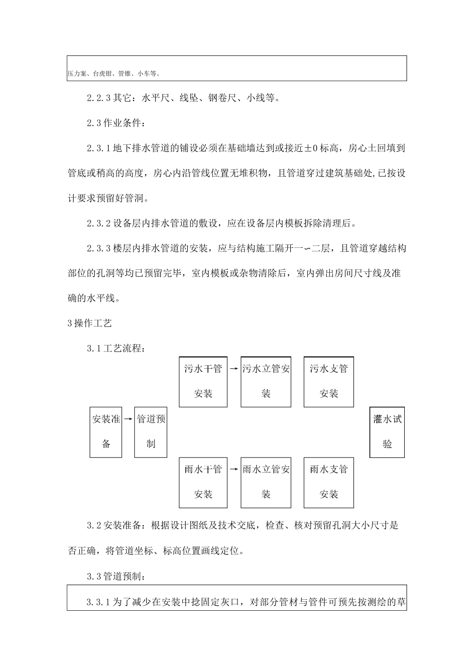 室内铸铁排水管道安装工程技术交底_第2页