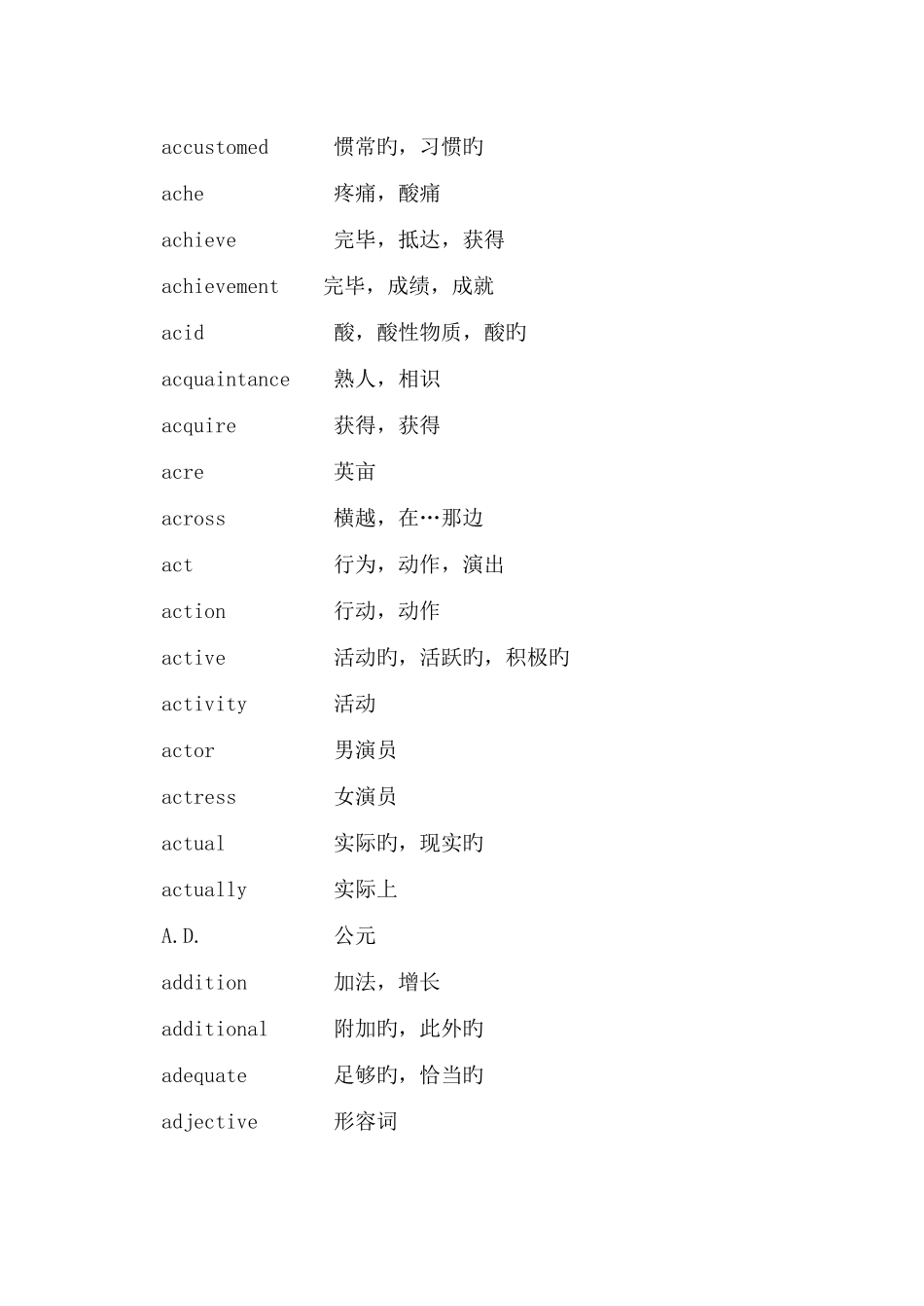 2025年成人高考英语单词_第3页