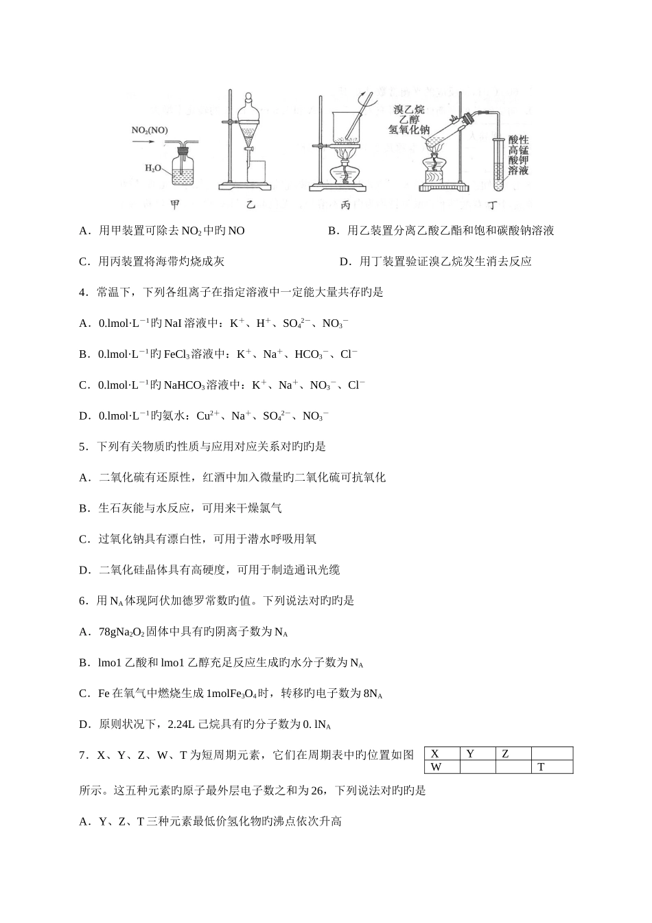 2025年扬子石化杯中国化学奥林匹克竞赛江苏赛区初赛试卷及答案_第2页