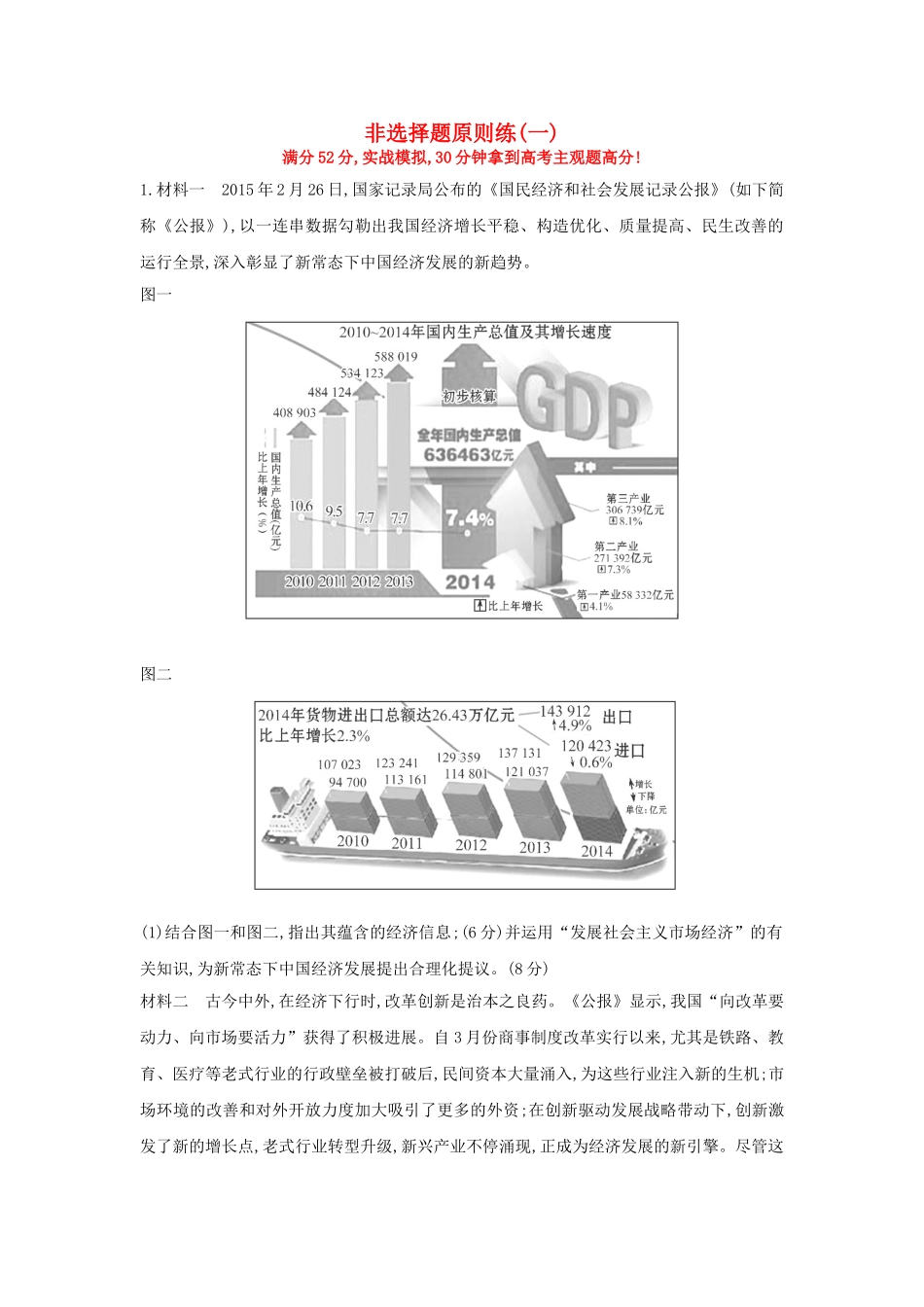 2025年高考政治第二轮考点复习专练_第1页