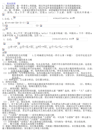 2025年高中排列组合知识点汇总及典型例题51143版本