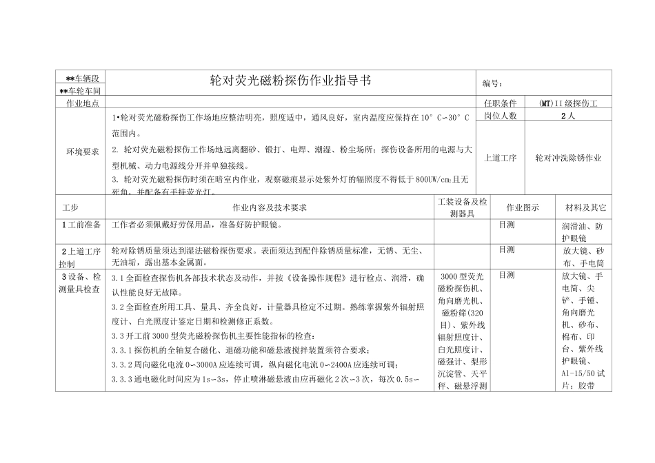 3000荧光磁粉探伤作业指导书.._第1页