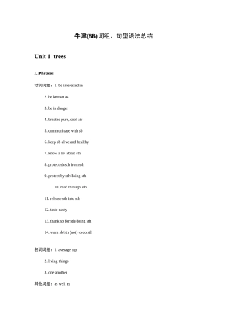 2025年牛津英语知识点梳理