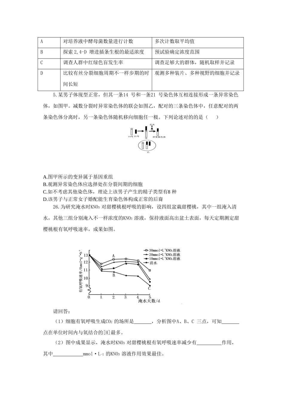 2025年高考生物真题福建卷_第2页