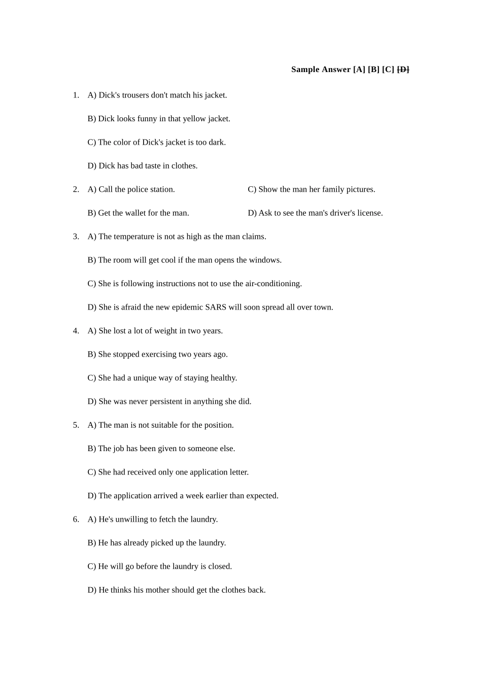 2025年6月英语六级真题含答案_第2页