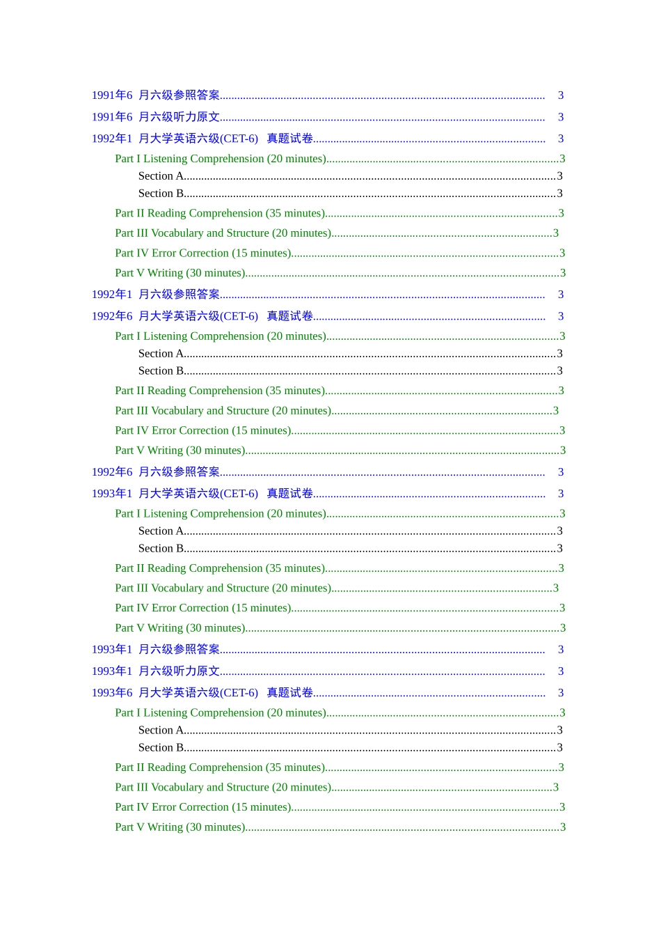 2025年大学英语六级CET6历年真题大全37套_第2页
