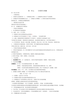 2025年初中生物知识点总结02570资料
