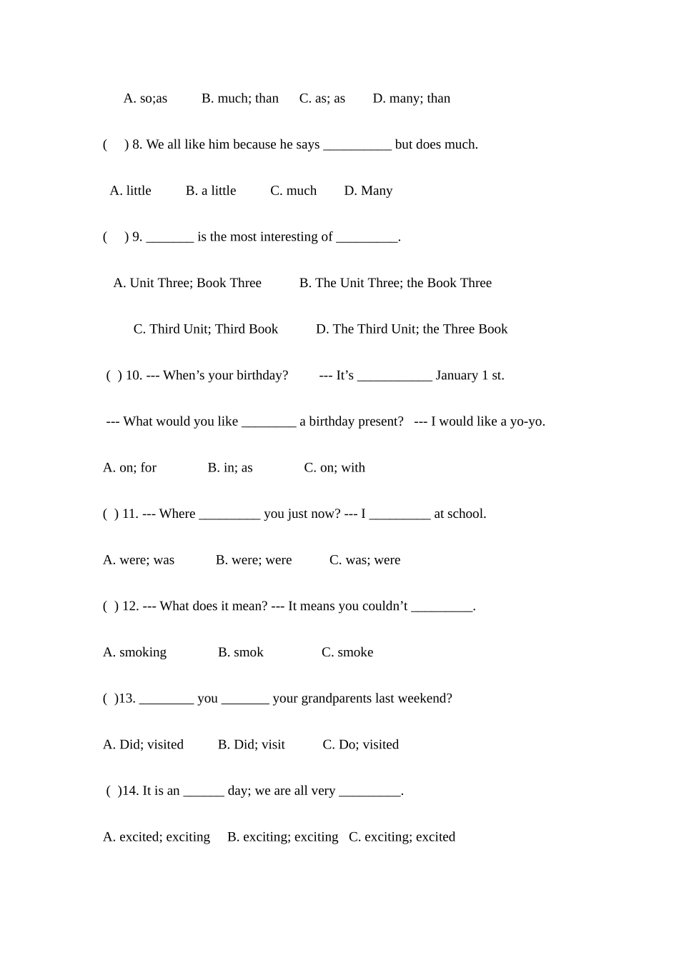 2025年译林版英语小升初试卷_第3页