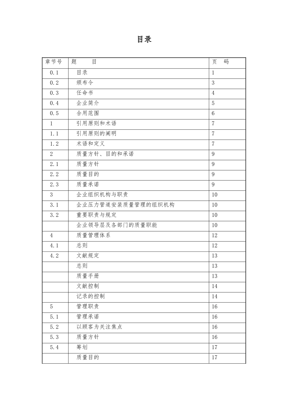 2025年管道工程压力管道许可证质量手册全册实用_第1页