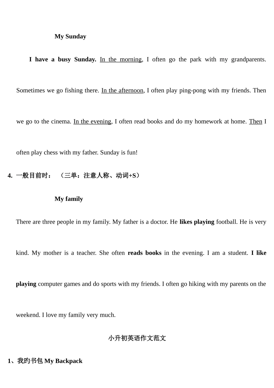 2025年小升初英语作文范文及写作练习_第2页