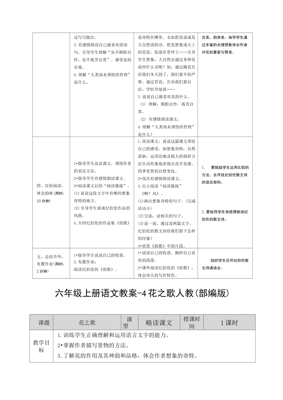 《花之歌》教案1_第2页
