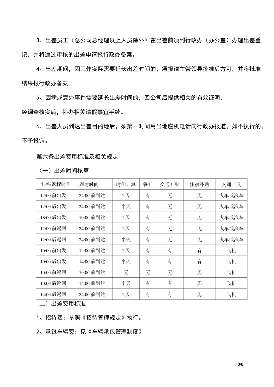 出差管理制度及出差标准-确定_第3页