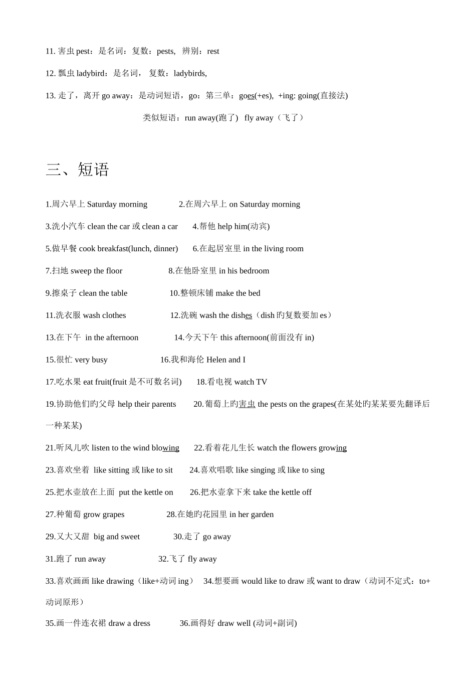 2025年译林版小学英语5B五年级下册56单元知识点汇总_第2页