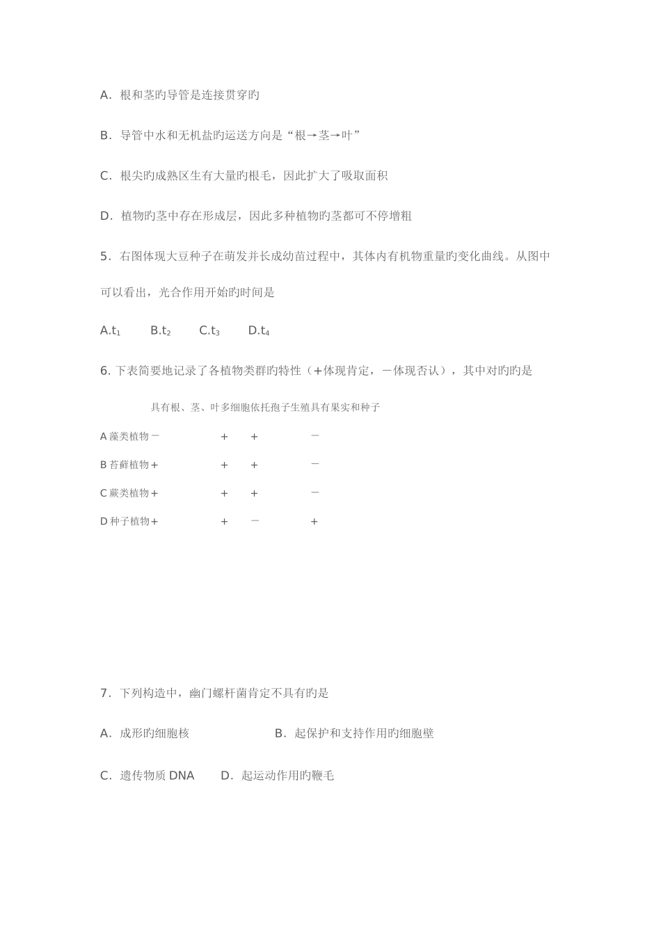 2025年山西省初中学生生物科学素质和实验能力竞赛_第2页