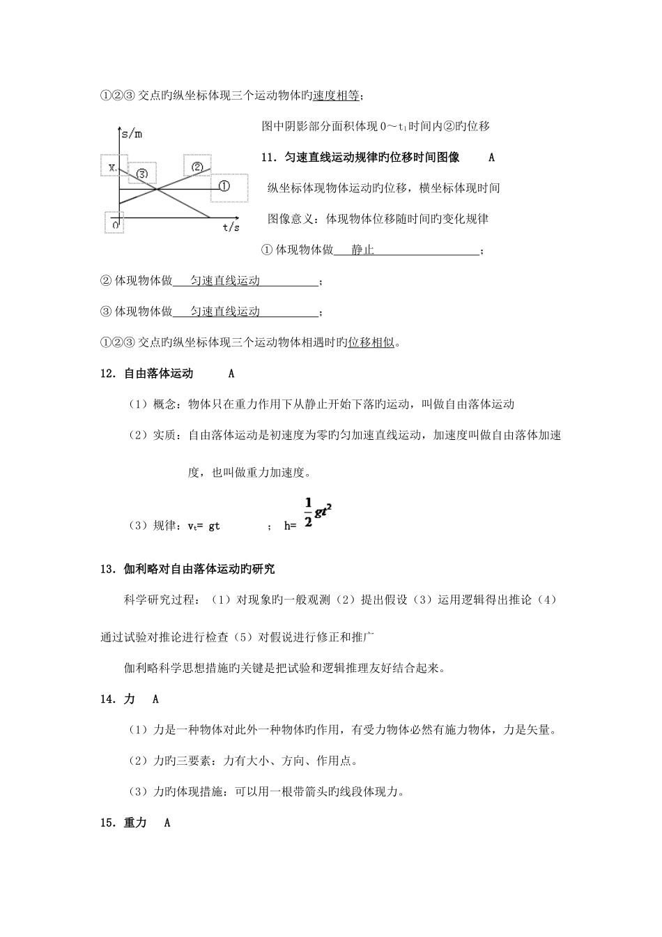 2025年广东高中学业水平测试考纲考点必背物理_第3页