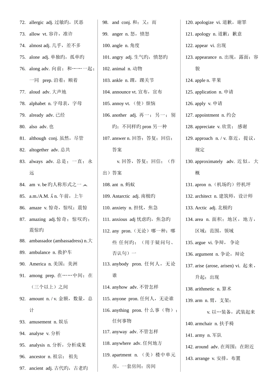 2025年英语学业水平测试会考英语词汇表_第2页