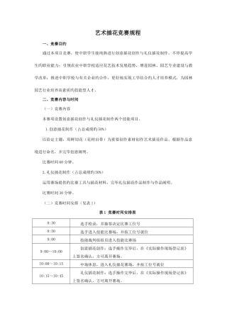 2025年艺术插花竞赛规程
