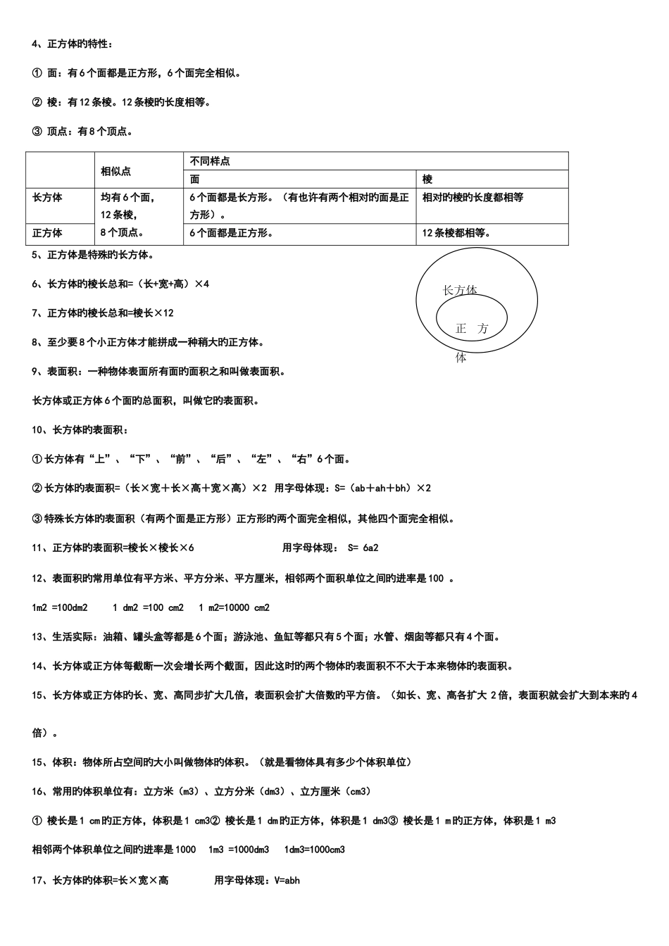 2025年西师版五年级下册数学复习知识点归纳总结_第3页