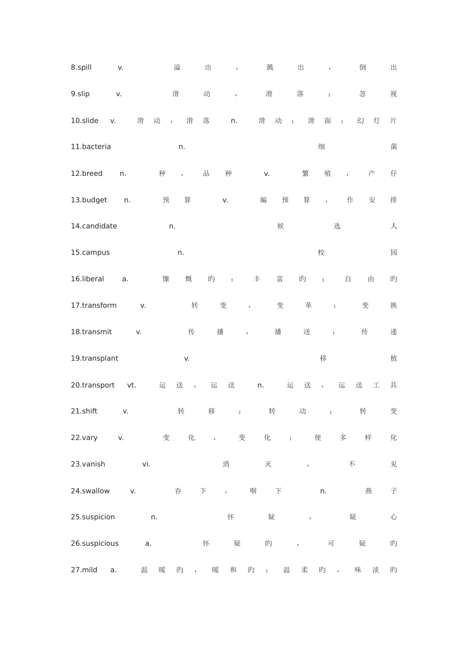 2025年英语四级高频词汇总结_第2页