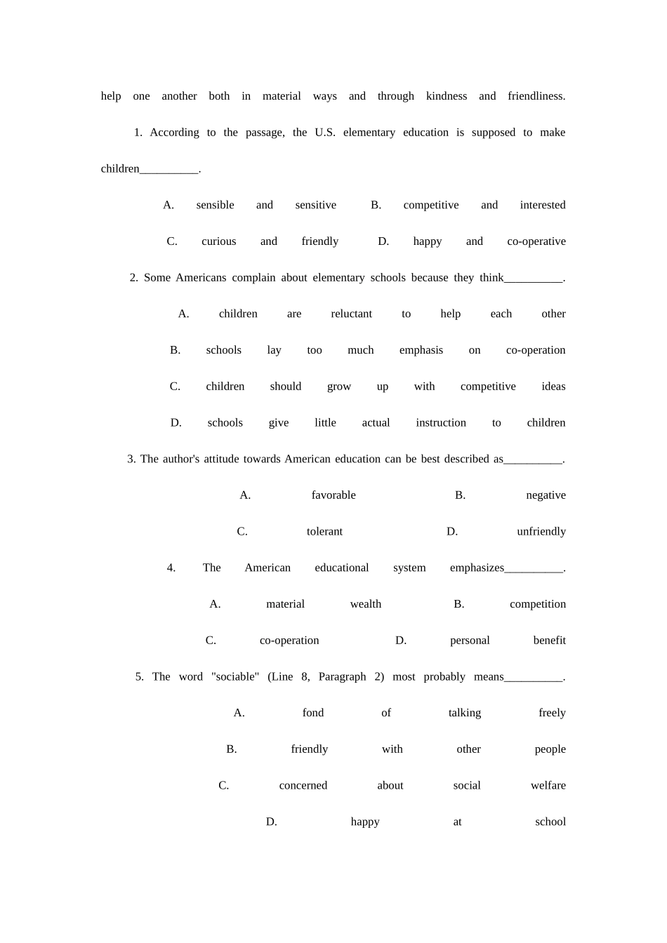 2025年英语三级考试真题及答案_第2页