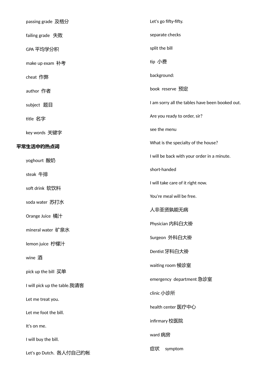 2025年英语六级听力场景词汇汇总_第2页