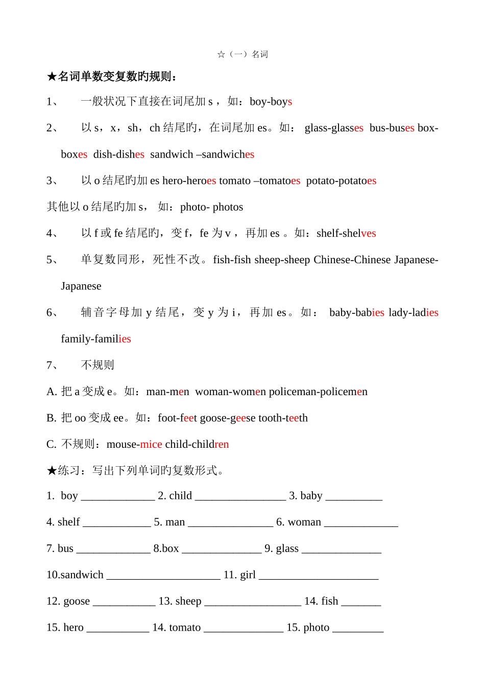 2025年小升初英语复习归纳_第1页