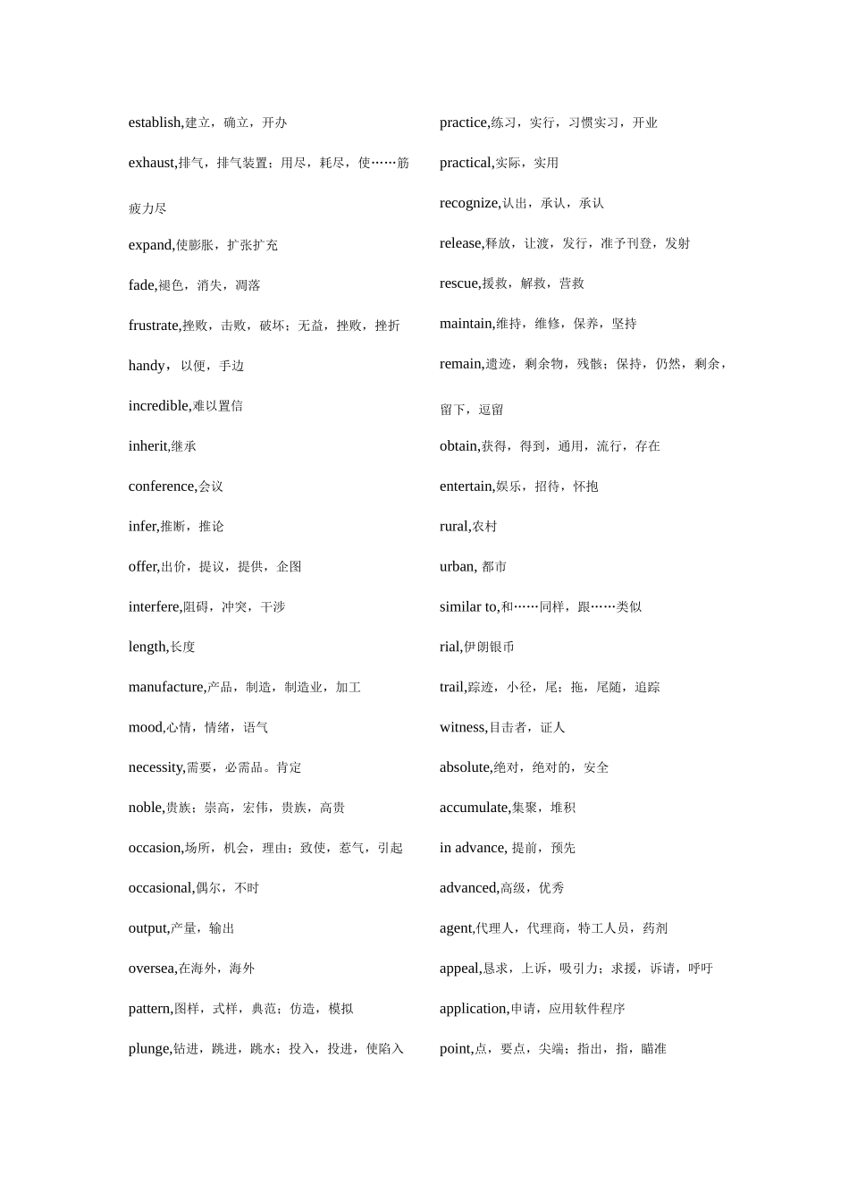 2025年英语三级考试重点词汇归纳新版_第3页