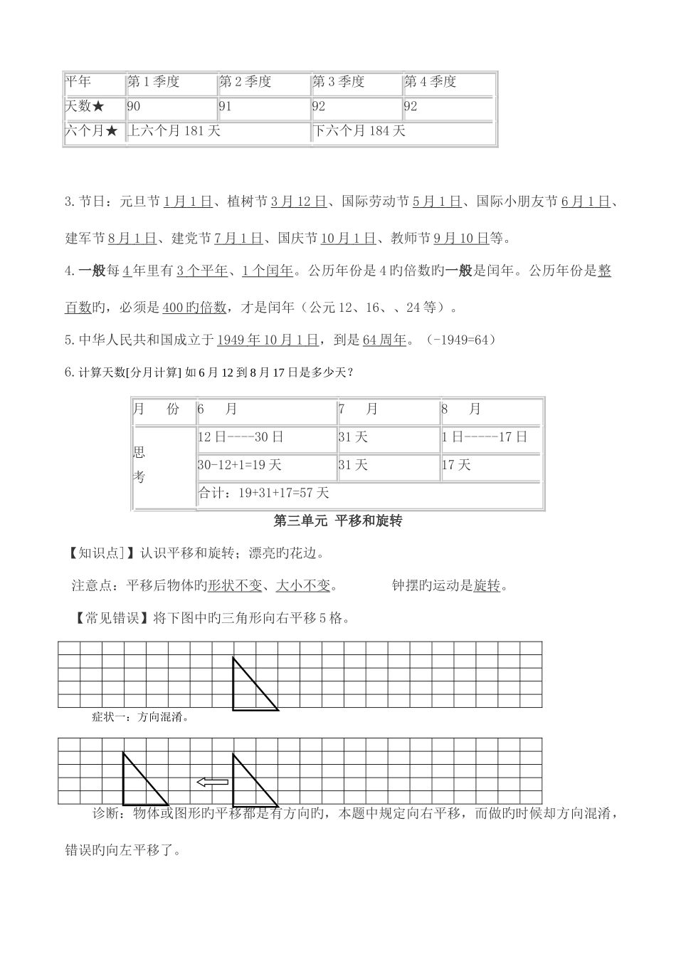 2025年苏教版三年级下册数学知识点整理_第2页