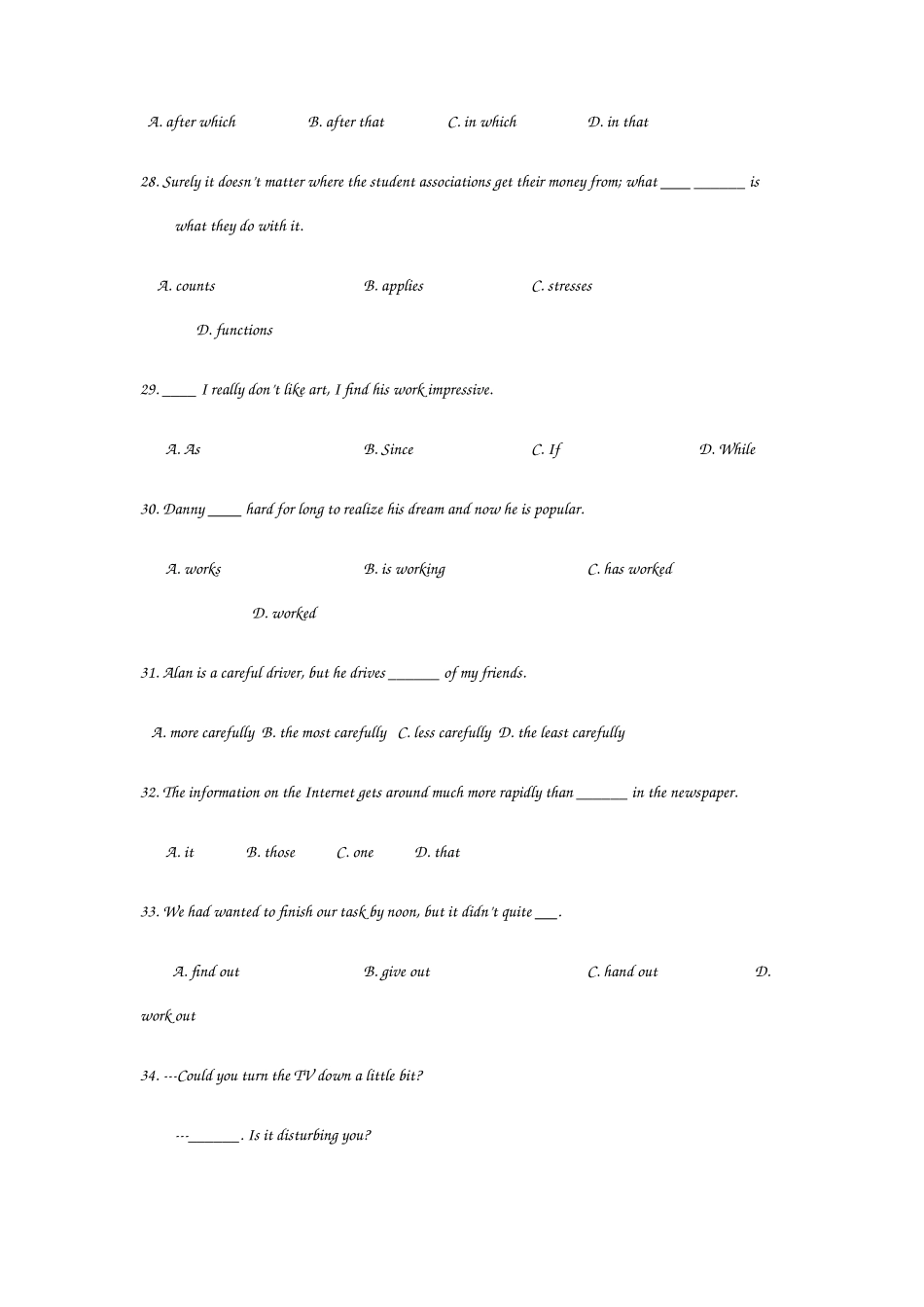 2025年山东单招英语模拟试题及答案_第2页