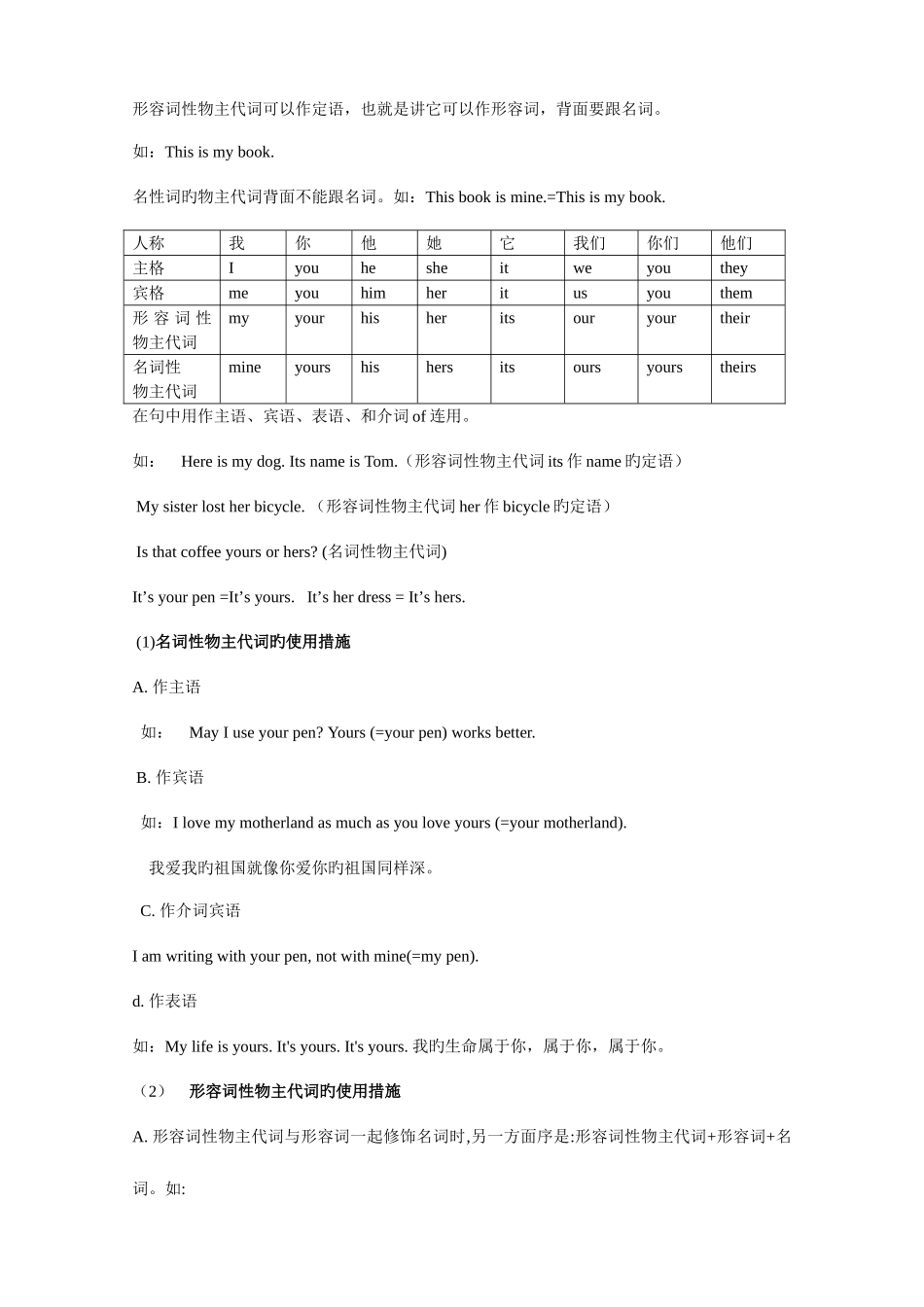 2025年小升初代词讲解及习题_第2页
