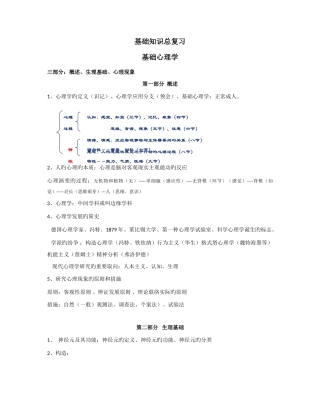 2025年心理咨询师二级三级基础知识总复习王