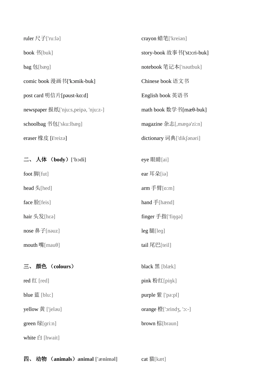 2025年小学必背单词_第2页