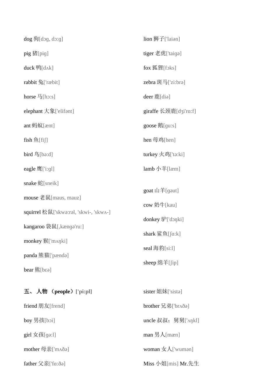 2025年小学必背单词_第3页