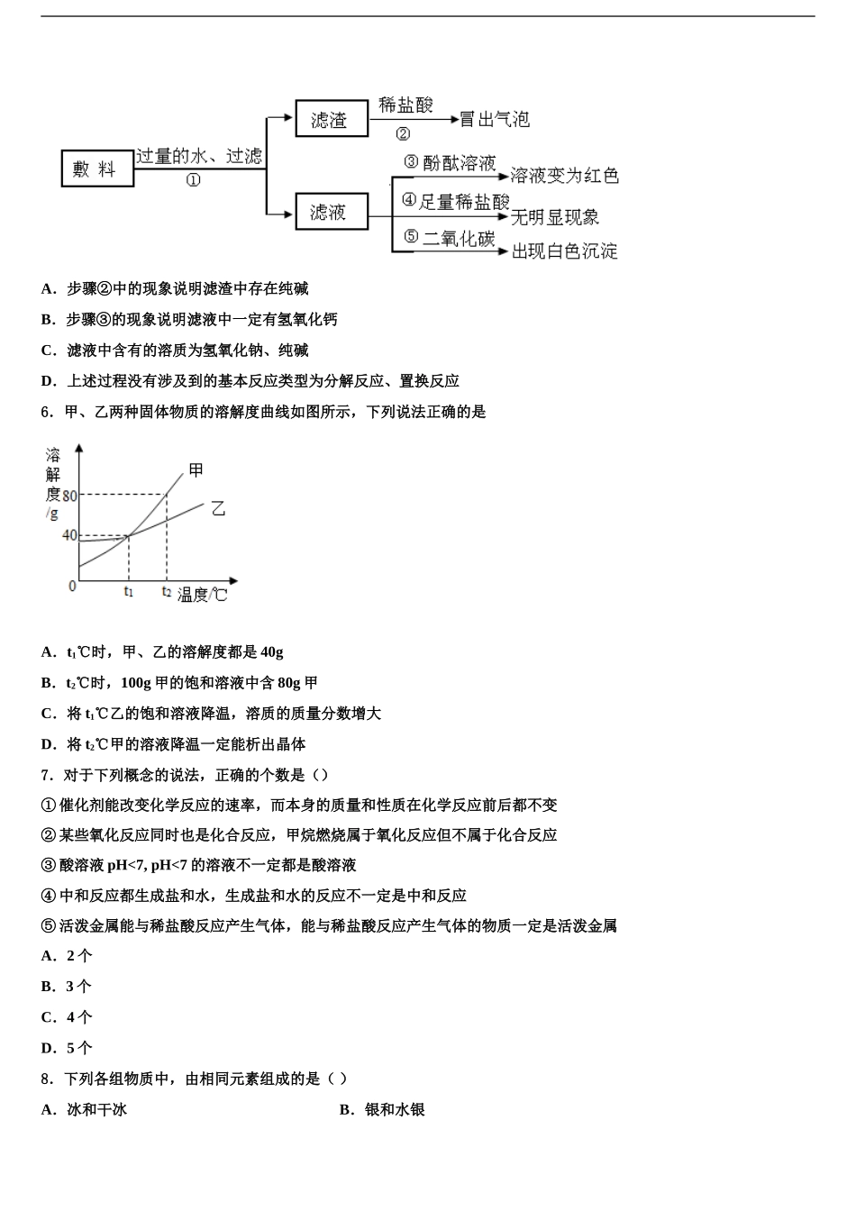2024年江苏无锡江阴市重点达标名校中考化学最后冲刺模拟试卷含解析_第2页