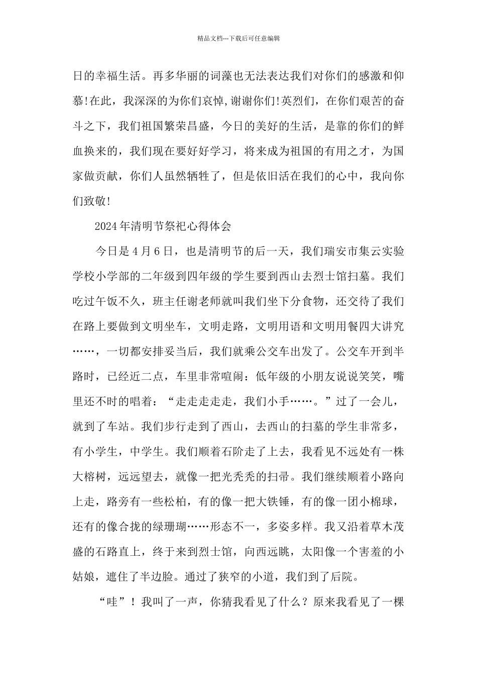 2024年清明节祭祀心得体会_第3页