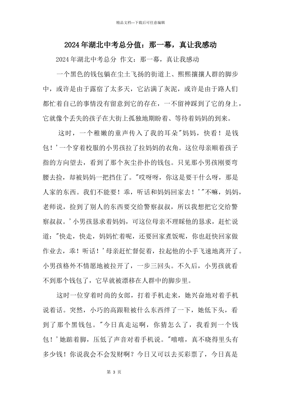 2024年湖北中考满分：那一幕_第1页