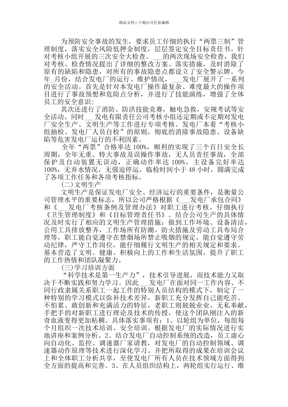 2024年电厂年终总结范文_第2页