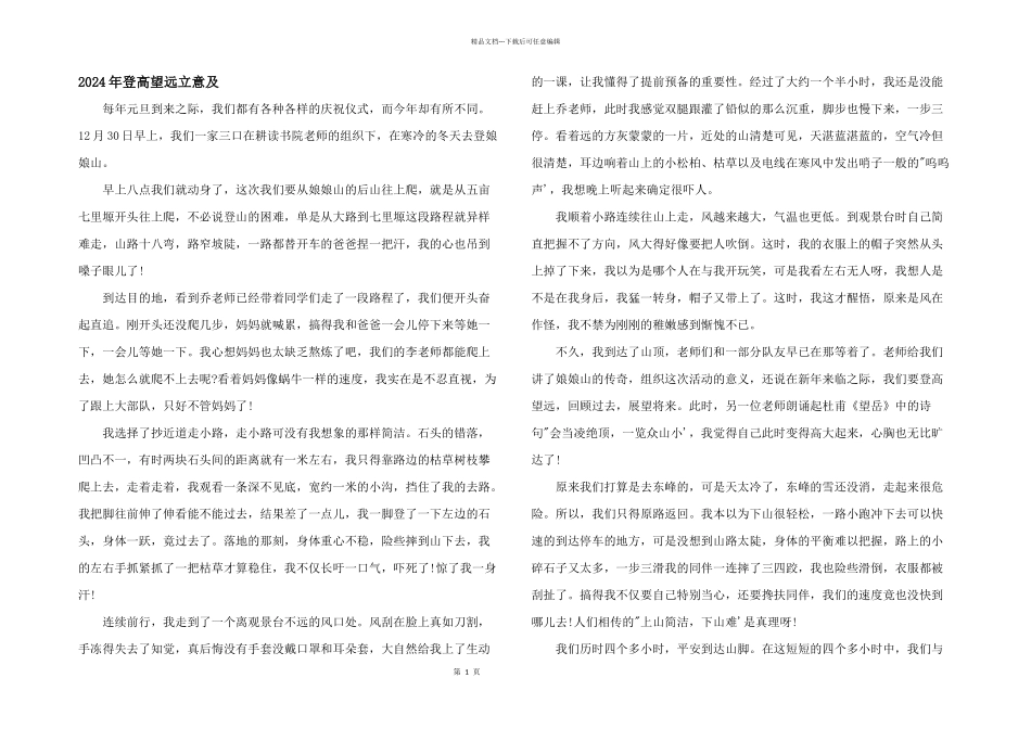 2024年登高望远立意及_第1页