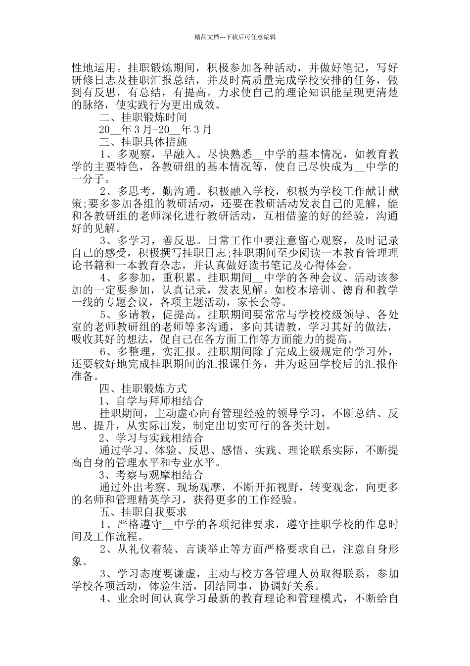 2024年的挂职副校长支教工作计划五篇_第3页