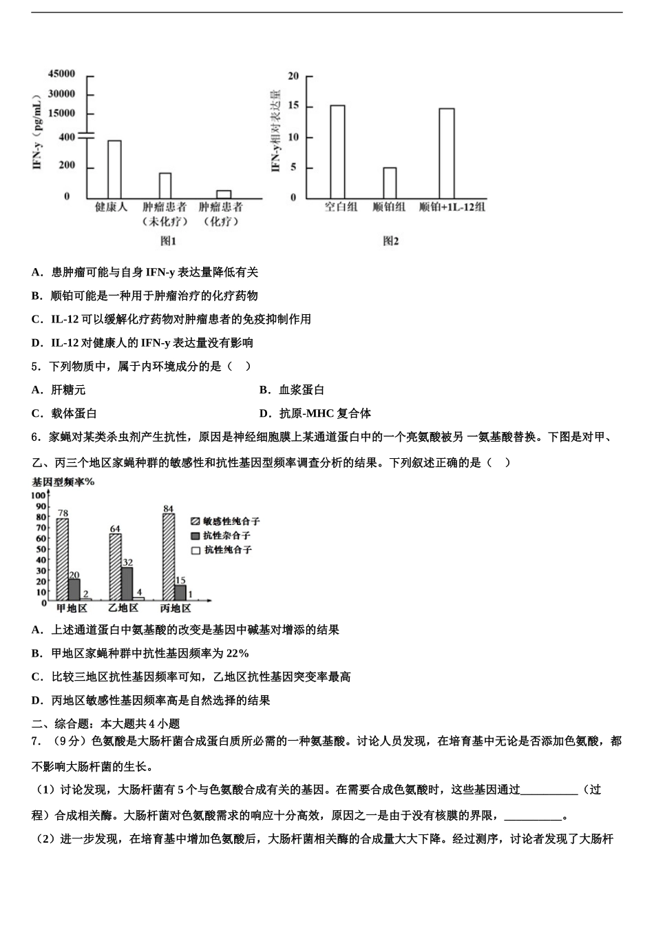 2024年福建省仙游县郊尾中学高考生物倒计时模拟卷含解析_第2页